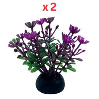 Aquarium Plastic Plant - S235-W2.5XH5 Cm Pack Of 2