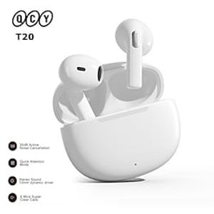 QCY T20 Wireless Earphones Bluetooth 5.3 Earbuds 68ms Low Latency 13mm Driver HIFI Headphones 4 MicsENC HD Call Semi-in-ear miniinthebox