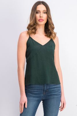 Womens Sleeveless Top Dark Green Womens Sleeveless Top Dark Green