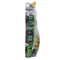 Swooosh Magpie Safe Cat Collar - Green - thumbnail