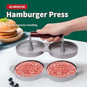 Burger Press For Griddle, Sandwich Press, Hamburger Meat Press Burning Tool Beech Wooden Handle Anti-scalding Round Square Hamburger Meat Presser Kitchen Stuff Kitchen Accessories Lightinthebox