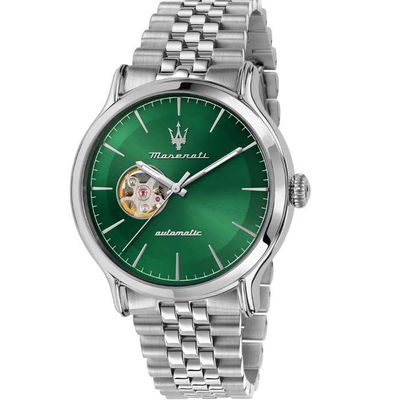 Maserati Epoca 42mm Auto Green Dial Br SS Men's Watch - R8823118010