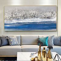Handmade Oil Painting Canvas Wall Art Decoration Abstract Art Painting Minimalist Style for Home Decor Stretched Frame Hanging Painting Lightinthebox - thumbnail