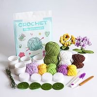 Beginner Crochet Kit for Adults,4pcsset Beginner Crochet Learn to Crochet Kit,Crochet Kits, Succulent Plants Crochet Set, Knitting Kit for Beginners Lightinthebox - thumbnail