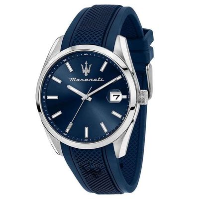 Maserati Attrazione 43mm 3H Blue Dial Blue St Men's Watch - R8851151005