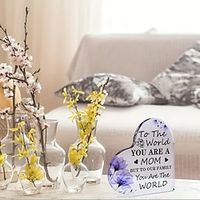 Gift For Mom From Daughter Son To The World You Are A Mom But To Our Family You Are The World Christmas Present Commemorative Decorative Gif Remembrance Gifts Room Decor Home Decor Lightinthebox