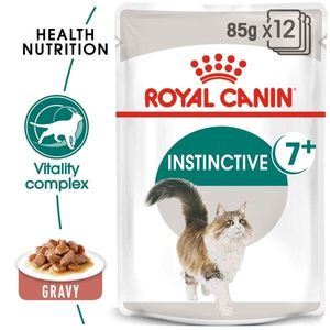 Royal Canin Feline Health Nutrition Instinctive 7+ Gravy Wet Food Pouches Cat Dry Food