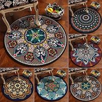 Ethnic Style Fabric Circular Carpet Bohemian Homestay Hotel Cradle Floor Mat Home Life Balcony Leisure Chair Mat Lightinthebox - thumbnail