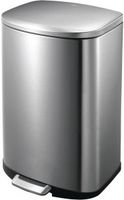 EKO Della Stainless Steel Rectangular Step Waste Bin with Soft Close Lid, 6-Liter (ALEK9366MT-6L)