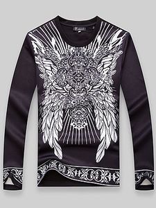 Men Distinctive Printed Round Neck T-Shirt