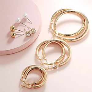 Women's Drop Earrings Earrings Classic Precious Simple Fashion Holiday Modern Sweet Earrings Jewelry Gold For Street Gift Prom Work Festival 6 Pairs Lightinthebox