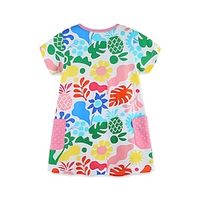 Kids Girls' Dress Graphic Short Sleeve Formal Party Outdoor Fashion Cute Cotton Summer 3-8 Years color Lightinthebox