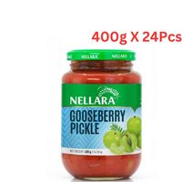 Nellara Goosebery Pickle (Nellikka) 400g Glass Jar (Pack of 24)