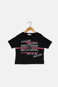 Kids Girls Maglia Shirt  Black
