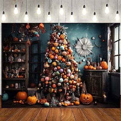 Christmas Pumpkin Tree Hanging Tapestry Wall Art Xmas Large Tapestry Mural Decor Photograph Backdrop Blanket Curtain Home Bedroom Living Room Decoration miniinthebox