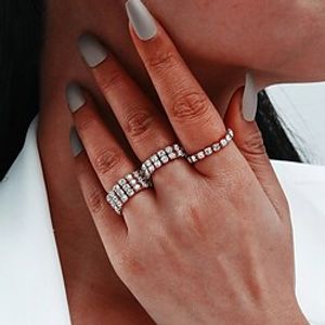 3pcs Ring For Women's Gift Holiday Promise Plastic Classic Precious Lightinthebox