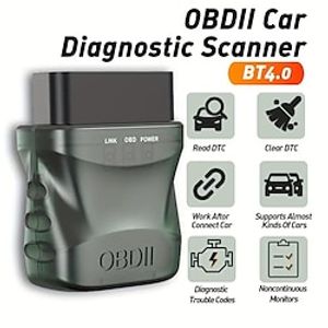 BT OBDII V15-1 Car Diagnostic Scanner For IPhone  For Android Fault Code Reader With Automatic Scanning Check Engine Light Code Reader For OBD2 Lightinthebox