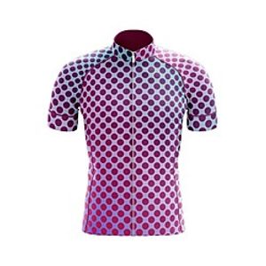 21Grams Men's Short Sleeve Cycling Jersey Summer Spandex Polyester Purple 3D Bike Jersey Top Mountain Bike MTB Road Bike Cycling Quick Dry Breathable Back Pocket Sports Clothing Apparel  Athleisure Lightinthebox