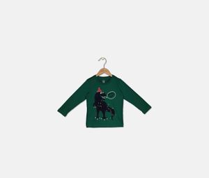 Baby Boys Printed Whats Up Tee  Green