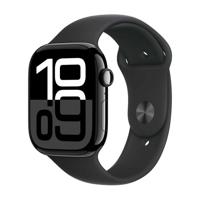 Apple Watch Series 10, Cellular, 42mm, Jet Black, Aluminum Case with Black Sport Band