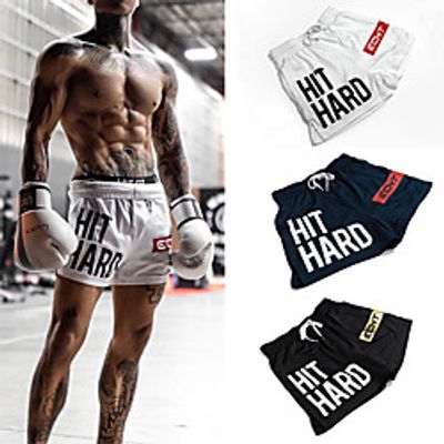 Men's Casual Sporty 5.5 Inch Inseam Short Athleisure Quick Dry Breathable Sports Daily Beach Chinos Shorts Pants Letter Short Drawstring Elastic Waist Lightinthebox