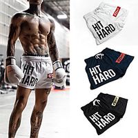 Men's Casual Sporty 5.5 Inch Inseam Short Athleisure Quick Dry Breathable Sports Daily Beach Chinos Shorts Pants Letter Short Drawstring Elastic Waist Lightinthebox - thumbnail