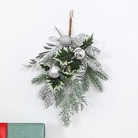 Christmas Decorations, Artificial Flowers, Cypress Leaves, Glittering Pink Leaves, Christmas Balls, Green Plants, Home Furnishings, Office Tables, Festivals, Parties, Gifts, Decorations, And Decorations Lightinthebox - thumbnail