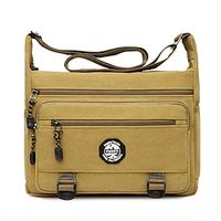 Men's Canvas Tote Bag Canvas Zipper Solid Color Outdoor Black Army Green Khaki Coffee Lightinthebox - thumbnail