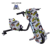 Megastar 3-Wheel High Speed 36V Electric Scooter Speed Hustler 360 Degree Drifting Trike - White Boom (UAE Delivery Only) - thumbnail