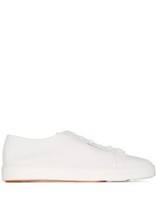 Santoni mid-top lace-up sneakers - White