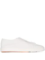 Santoni mid-top lace-up sneakers - White