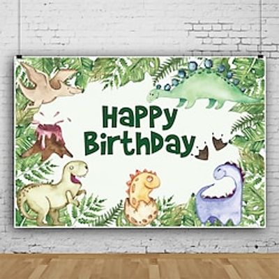 1pc Cartoon Animal Dinosaur Children's Birthday Party Decoration Background Cloth Photography Background Props miniinthebox