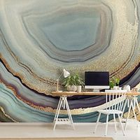 Abstract Marble Wallpaper Mural Gold Dust Grey Marble Wall Covering Sticker Peel and Stick Removable PVC/Vinyl Material Self Adhesive/Adhesive Required Wall Decor for Living Room Kitchen Bathroom miniinthebox