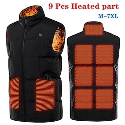 Men Women Winter Outdoor Heated Jacket Vest USB Heating Waistcoat Electric Heated Jacket Thermal Camping Hiking Clothing Lightinthebox