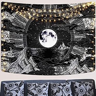 Wall Tapestry Art Decor Blanket Curtain Picnic Tablecloth Hanging Home Bedroom Living Room Dorm Decoration Polyster Sky Star Moon Clouds Views miniinthebox