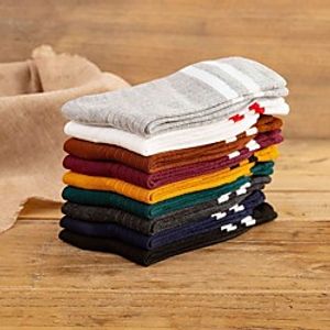 Fashion Comfort Women's Socks Solid Colored Casual Socks Warm Office  Career Black 1 3 Pairs Lightinthebox