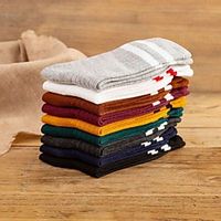 Fashion Comfort Women's Socks Solid Colored Casual Socks Warm Office  Career Black 1 3 Pairs Lightinthebox - thumbnail