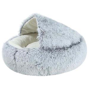 Grizzly Snuggle Cat Bed Grey - 50cm