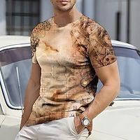 Men's T shirt Tee Graphic Mechanical Parts Crew Neck Clothing Apparel 3D Print Outdoor Daily Short Sleeve Print Fashion Designer Vintage Lightinthebox - thumbnail