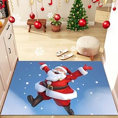 Cartoon Christmas Decorative Carpet Christmas Holiday Printing Entrance Mat Water Absorbing and Non slip Entrance Mat Lightinthebox