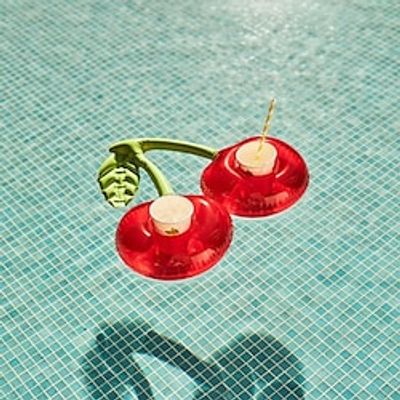 Pool Floats,235 pcs Inflatable Cherry Crab Cup Holder Pool Party Float Drink Holder Swimming Pool Float Tools Beer Cooler Pool Toy Floating Coasters,Inflatable for PoolCandy Lightinthebox