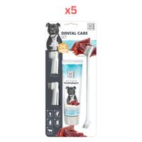 M-Pets Dental Care Set Beef Flavor Toothpaste Kit (Pack of 5)