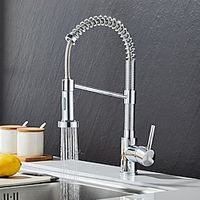 Pull-out Kitchen faucet, Single Handle One Hole Painted Finishes Centerset Modern Contemporary Taps for Kitchen Sink Lightinthebox - thumbnail
