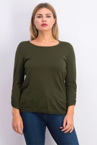 Womens Markle Ruched Pullover  Olive