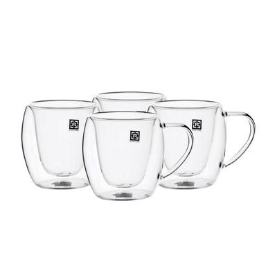 Double Wall Mug Set, 80ml Borosilicate Glass Cup-(RF10570) Double Wall Mug Set, 80ml Borosilicate Glass Cup-(RF10570)