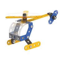Mechanix Starter Helicopter Metal Construction Set 12 Parts & 2 Engineering Models - 0 1061 (UAE Delivery Only)