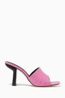 Liliana 90 Mules in Circular Croco Embossed Leather Liliana 90 Mules in Circular Croco Embossed Leather