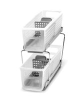 Madesmart Mini 2 Tier Organizer With Dividers Grey Frost Madesmart Mini 2 Tier Organizer With Dividers Grey Frost
