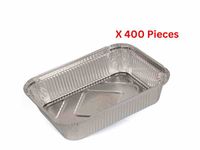 Hotpack Aluminium Container Base With Lid - 400 Pieces - 83185DB+83185L