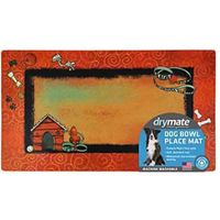 Drymate Dog Bowl Place Mat Stripe Border White Dog House 12X20Cm